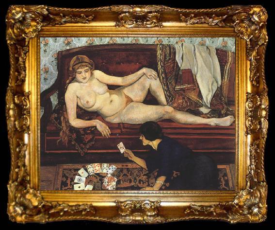 framed  Suzanne Valadon Future Unveiled or The Fortune Teller (mk39), ta009-2